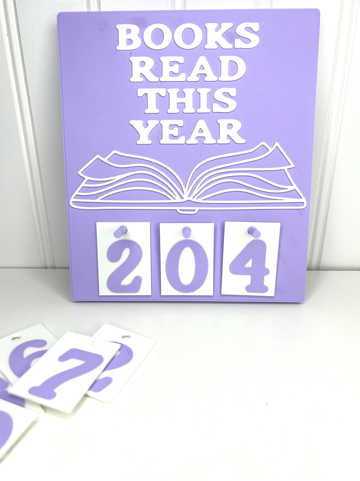 Books Read This Year Wall or Bookshelf Counter