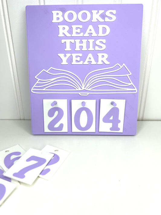 Books Read This Year Wall or Bookshelf Counter