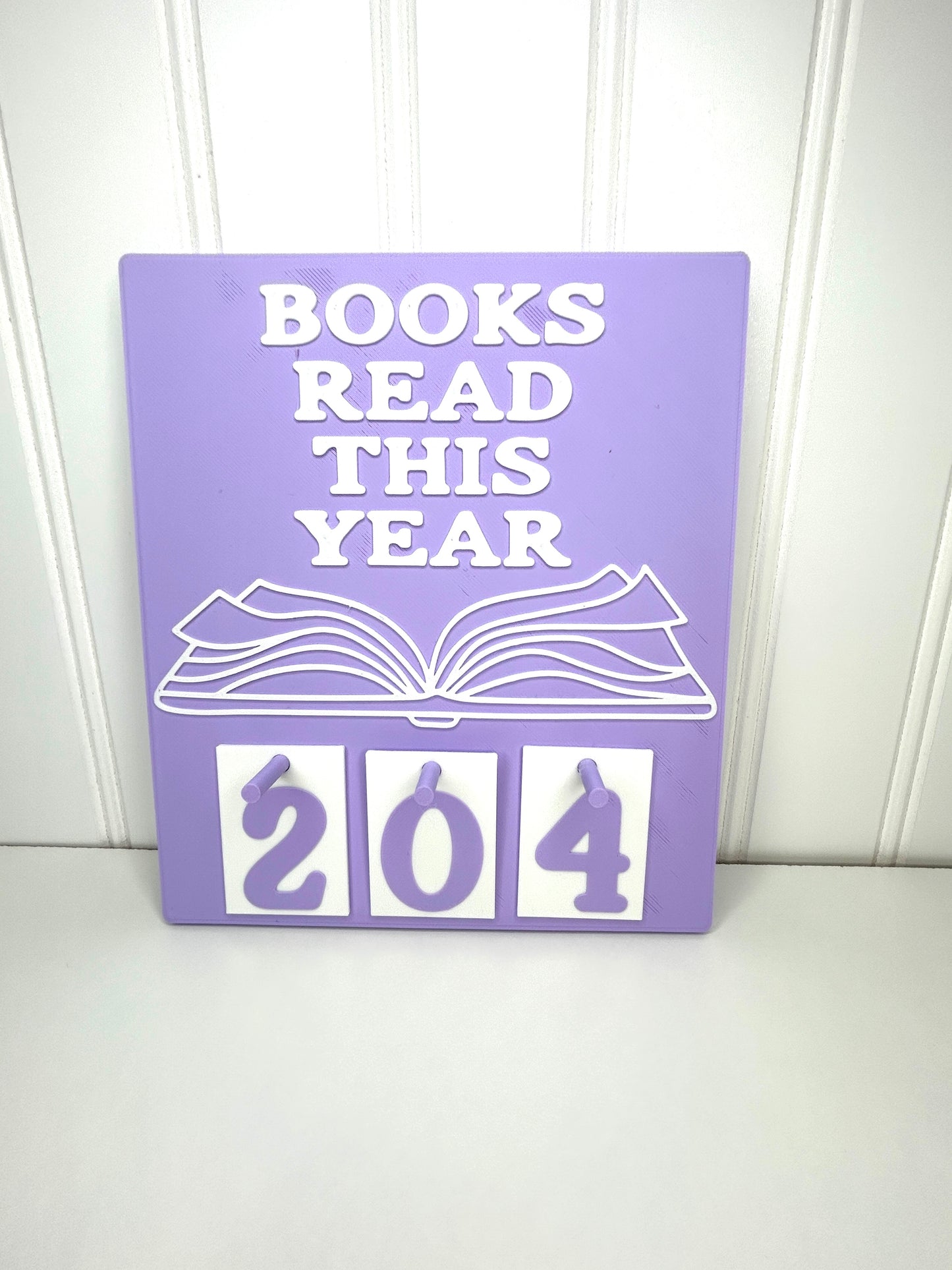 Books Read This Year Wall or Bookshelf Counter