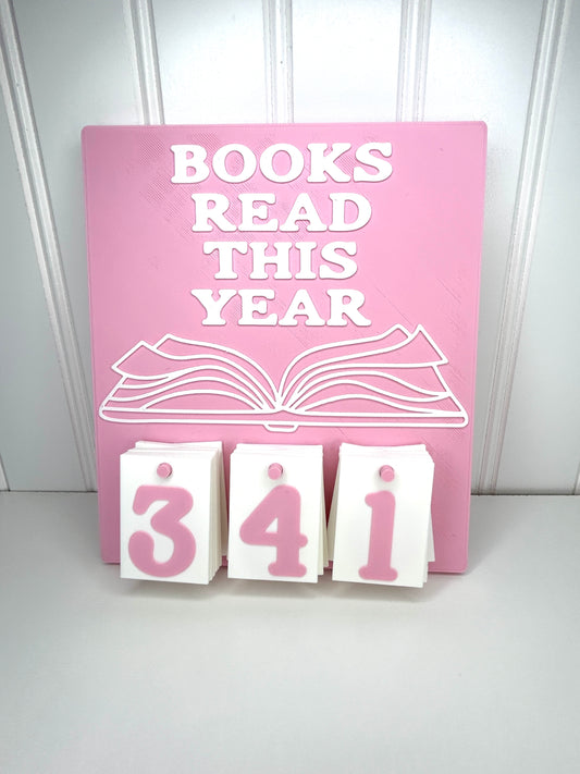 Books Read This Year Wall or Bookshelf Counter